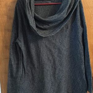 Prana Dark Grey Cowl Neck Sweater Cozy Winter Work Casual Yoga Cabin Women's M
